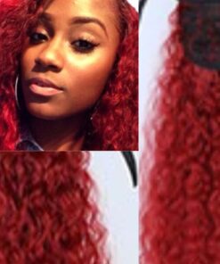 kinky ponytail red long 3