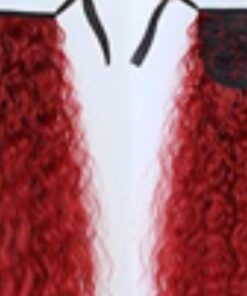 kinky ponytail red long 4