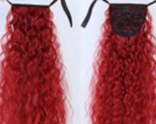 kinky ponytail red long 4