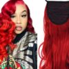 long hair extension red curly 1