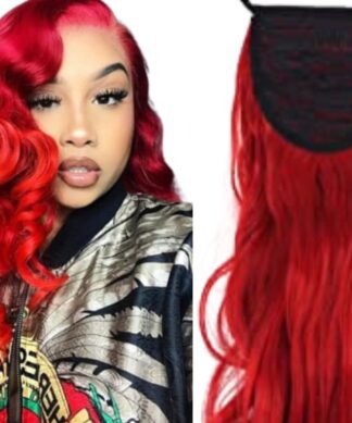 long hair extension-red curly 1