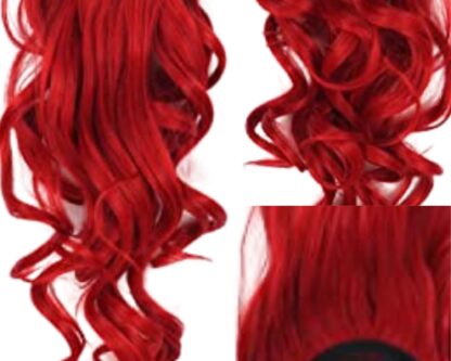 long hair extension-red curly 3