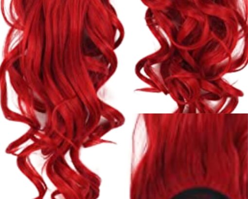 long hair extension red curly 3