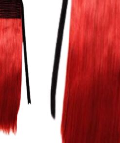 long ponytail extension red straight 4