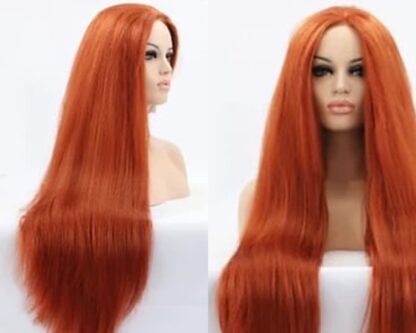 mini tape in hair extensions-ginger long straight 2