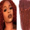 natural hair in a ponytail orange kinky curly long 1