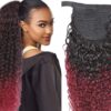 ombre ponytail kinky curly long 1