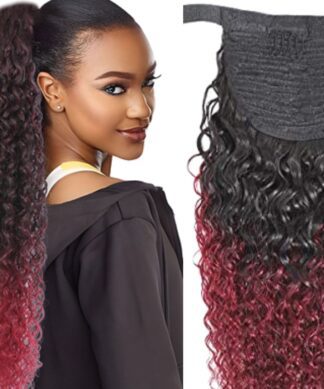 ombre ponytail-kinky curly long 1