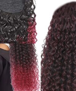 ombre ponytail kinky curly long 2