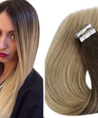 ombre tape in hair extensions-long straight 1