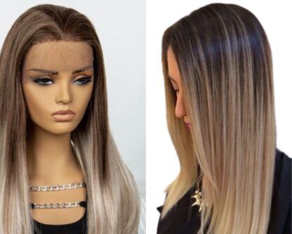 ombre tape in hair extensions-long straight 2