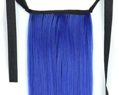 pigtail extensions-blue long straight 4