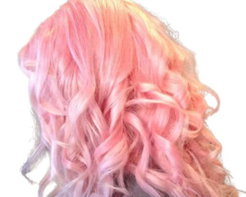 pink hair clip in extensions-body wave long 4