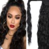 ponytail extension black hair curly 1