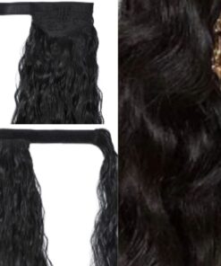 ponytail extension black hair curly 2