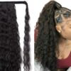 ponytail extension black hair long curly 1