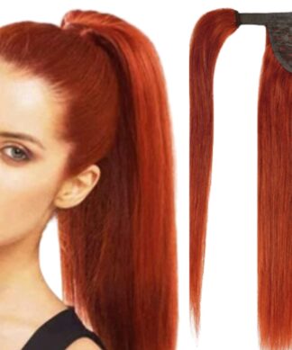 ponytail hair piece-ginger long straight 1