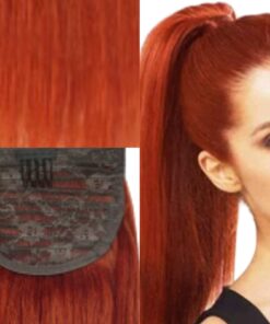 ponytail hair piece ginger long straight 2