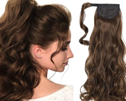 professional ponytail-brown curly long 1