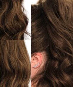 professional ponytail brown curly long 3