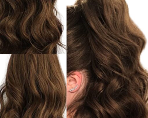 professional ponytail brown curly long 3