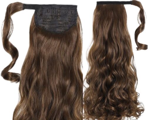 professional ponytail brown curly long 4