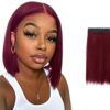 short hair clip in burgundy straight 1
