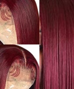 short hair clip in burgundy straight 3