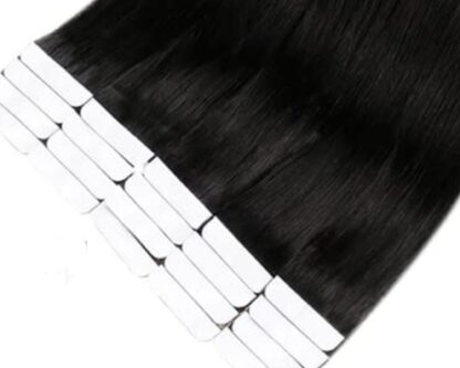 short hair tape in extensions-black straight 4