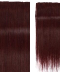 short ponytail extension burgundy straight 4