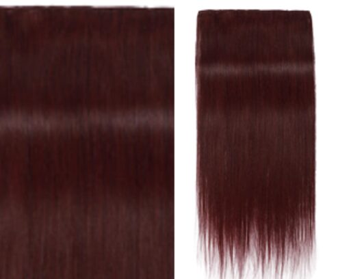 short ponytail extension burgundy straight 4