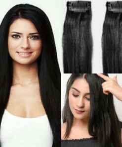 single clip in hair extensions black long2