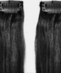 single clip in hair extensions black long4