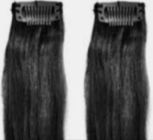 single clip in hair extensions black long4