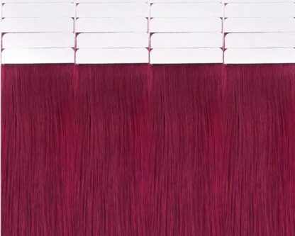 tape in extensions-burgundy long straight 4