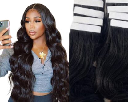 tape in hair extensions for black hair-body wave long 1