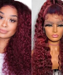 top clip in hair extensions kinky curly red 2