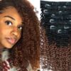 u clip hair extension ombre kinky curly long 1