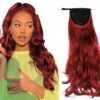 wavy hair ponytail red long 1