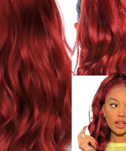 wavy hair ponytail red long 3