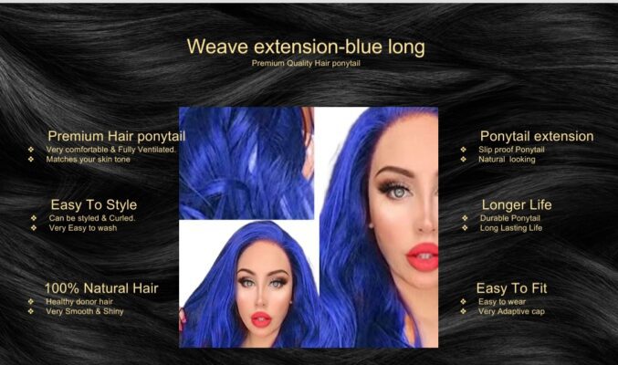 weave extension blue long5 weave extension blue long5