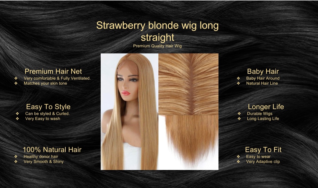 Strawberry Blonde Wig-Long Straight5