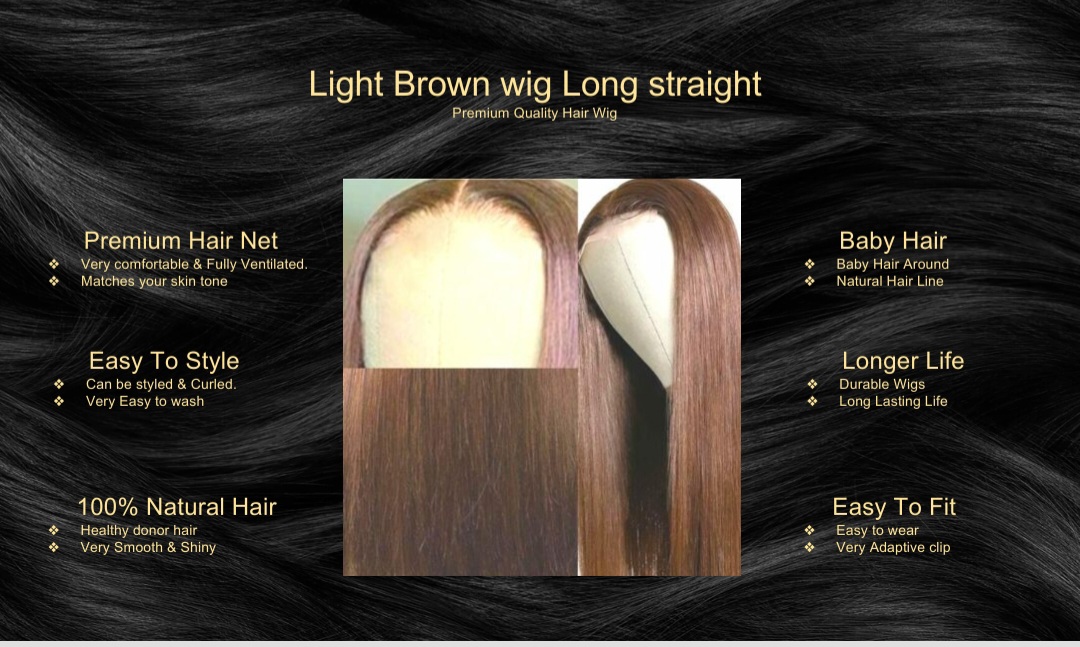 Light Brown Wig-Long Straight5