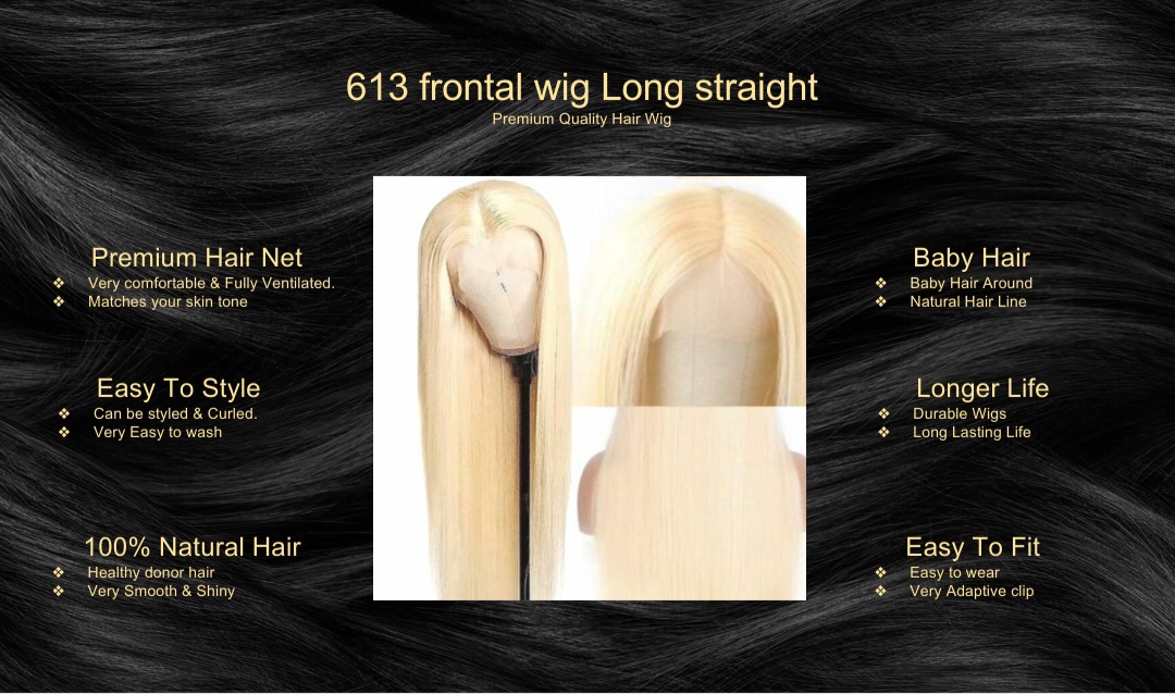 613 frontal wig-Long Straight5