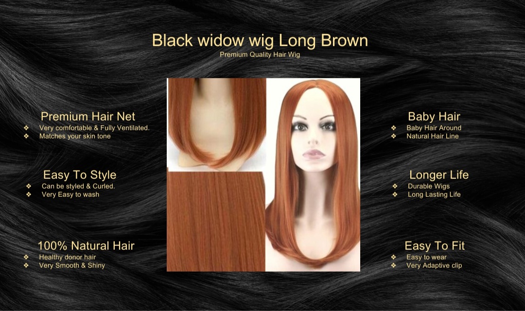 Black Widow Wig Long-Brown5