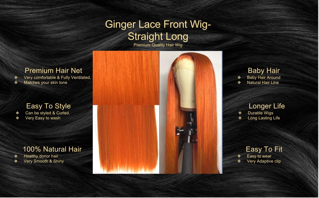 Ginger Lace Front Wig-Long5