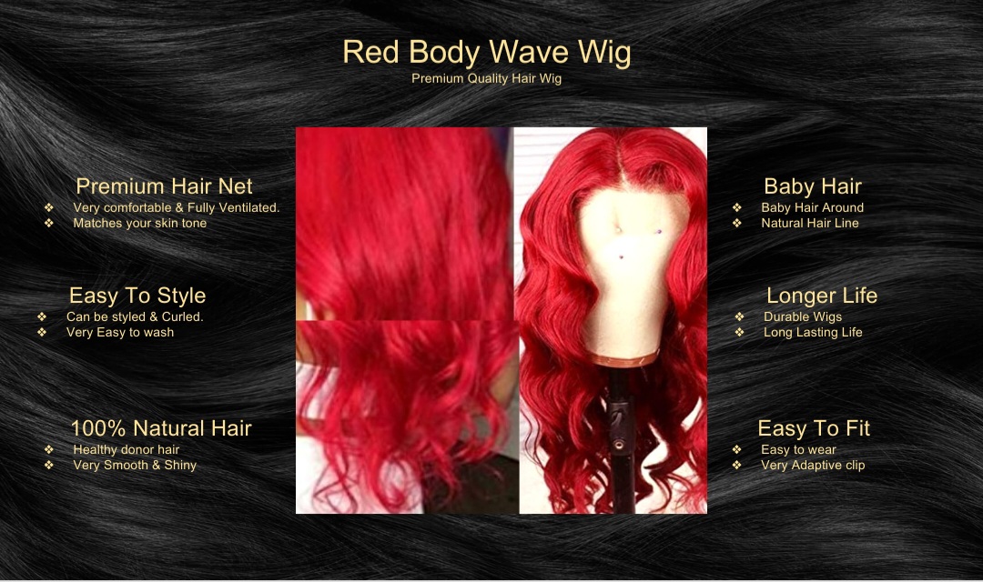 Red Boady Wave Wig