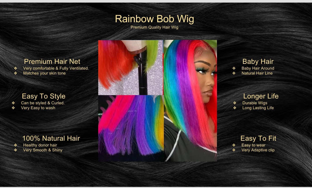 Rainbow Bob Wig5