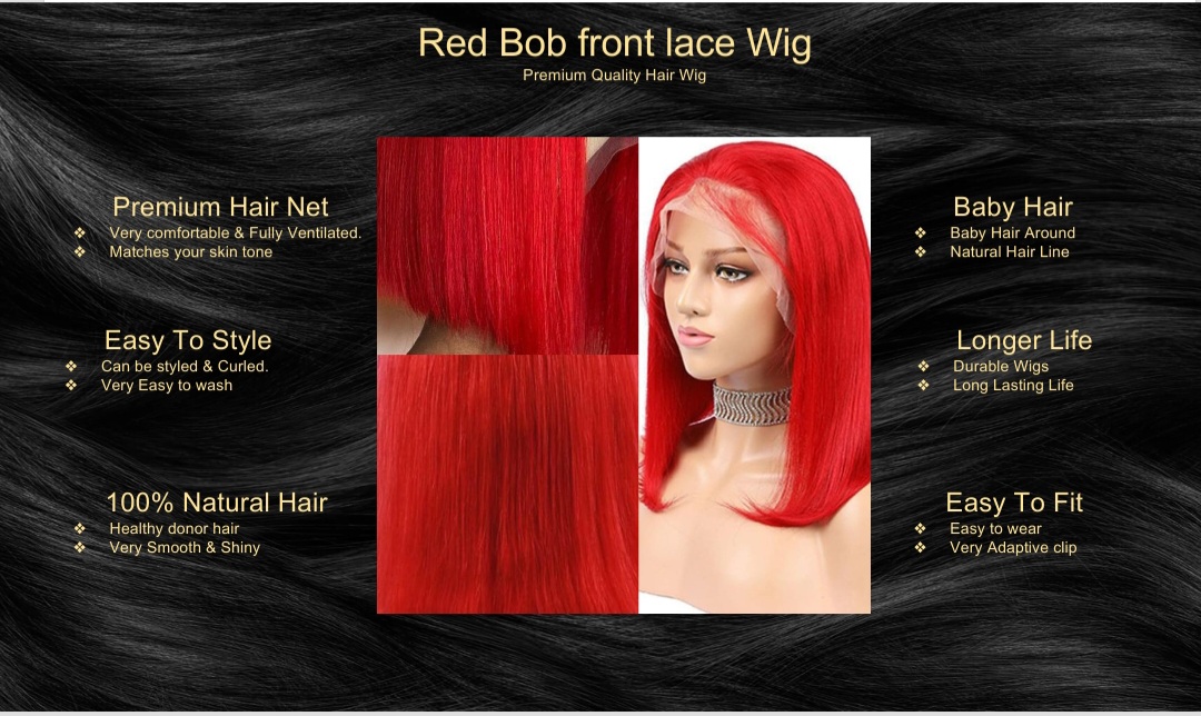 Red Bob Lace Front Wig