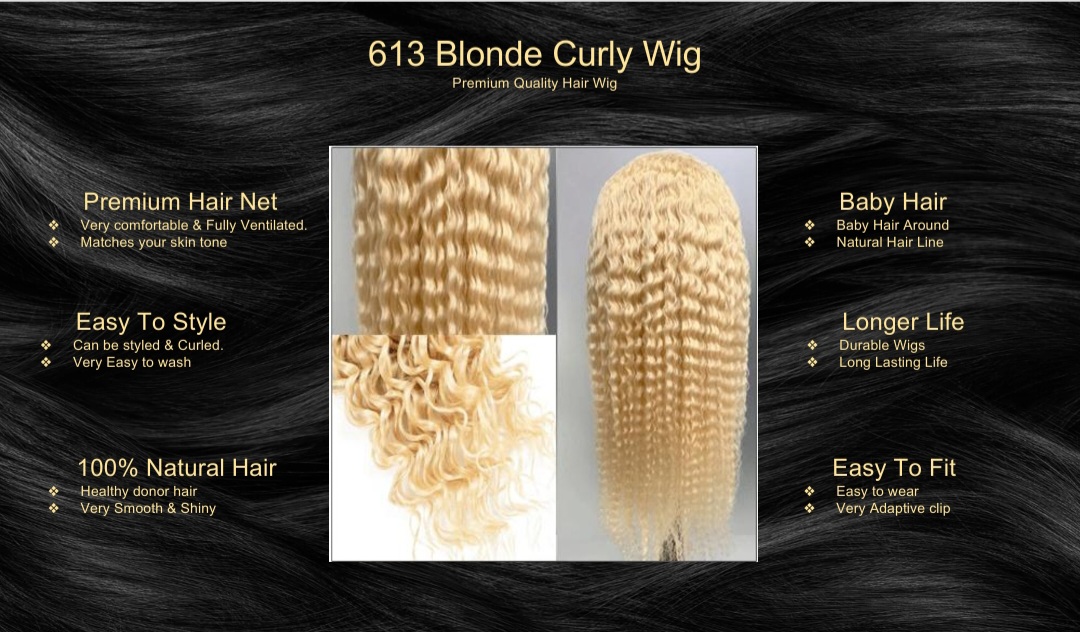 613 Blonde Curly Wig5